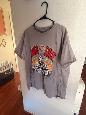 Gray Graphic 'Make Your Own Luck' Women’s T-Shirt
